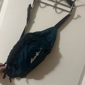 Vintage 90s Eddie Bauer Dark Teal Sling Bag/fannypack